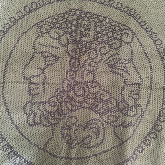 Rare vintage Fendi Olive and Black Janus god Scarf - Picture 5 of 7